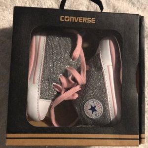 Pink and grey converse